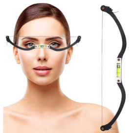 Calibre para cejas con burbuja de balance - Diseño profesional